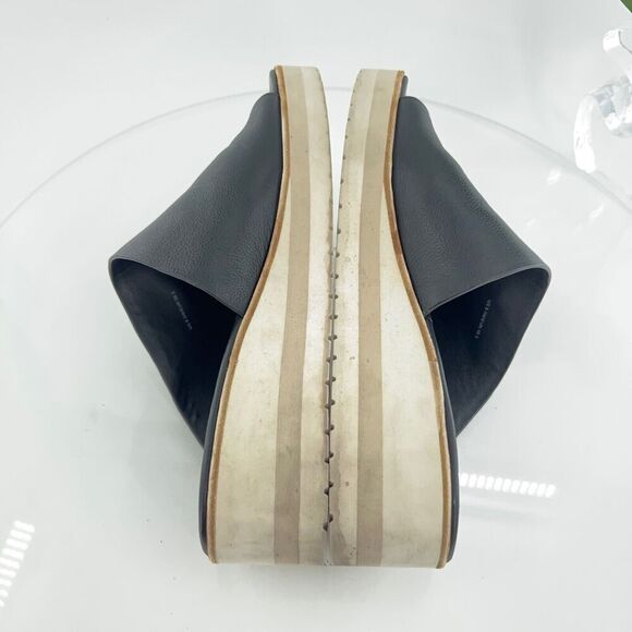 Vince Sarria Sandals Women's Size 9.5 Black Leather Platform Slide Comfy Wedge - Picture 14 of 16